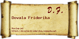 Dovala Friderika névjegykártya